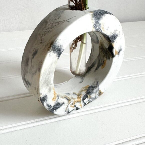 Concrete Vase, Hydroponics Tube, Stand, Flower Vase - Picture 5 of 6